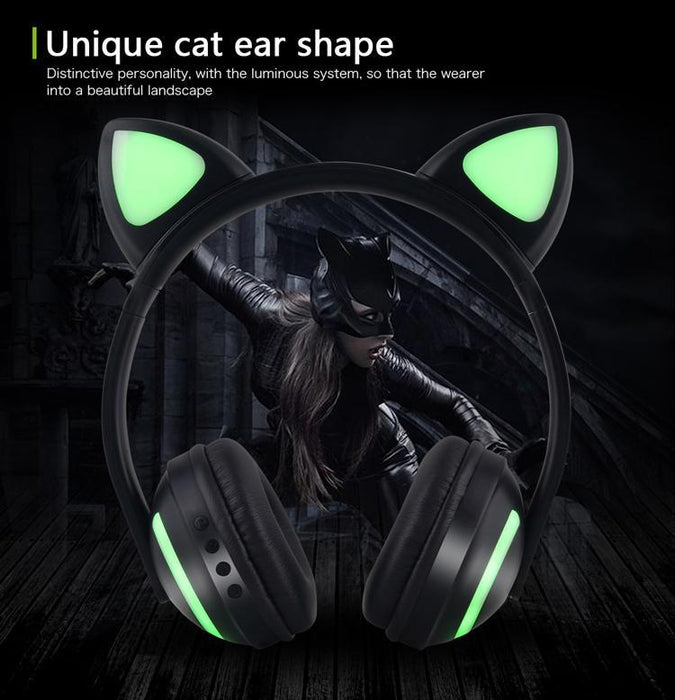 GlowTune Kitty - Bluetooth Cat Ear Headphones