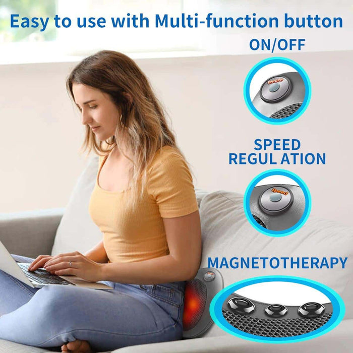 Soothio Massage Pro – Heated Neck and Back Massager Pillow