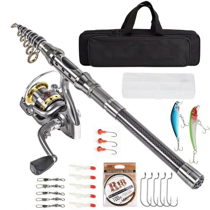 ReelTrail Compact - Telescopic Fishing Rod and Reel Combo Kit