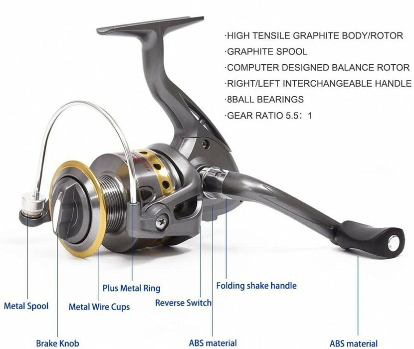 ReelTrail Compact - Telescopic Fishing Rod and Reel Combo Kit
