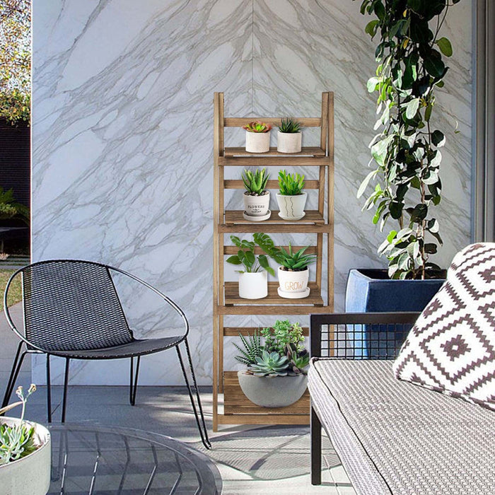 BloomCraft - Wooden Plant Stand