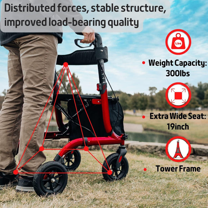 WalkWell - Lightweight Rollator Walker for Seniors