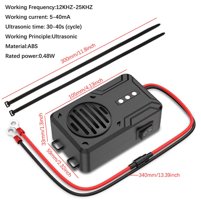 SonicDefender - Ultrasonic Car Rodent Repellent