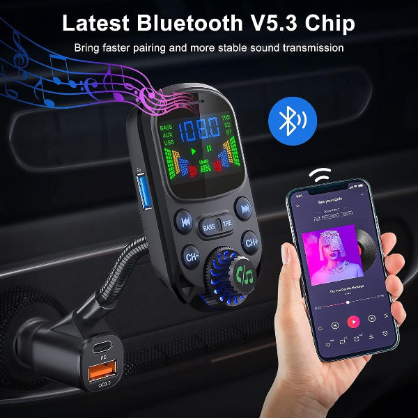 TuneBeam - Bluetooth FM Transmitter for Car
