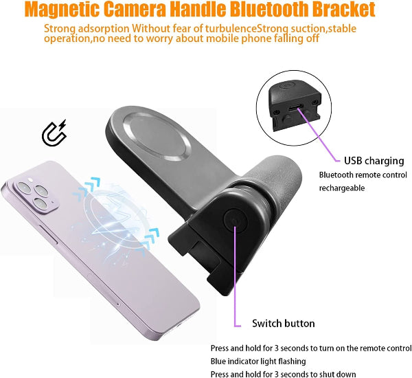SnapGrip Pro – Magnetic Phone Camera Handle
