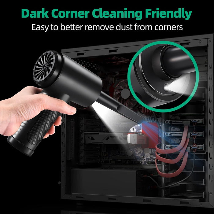 DustRocket - 2-in-1 Portable Air Duster & Vacuum Cleaner