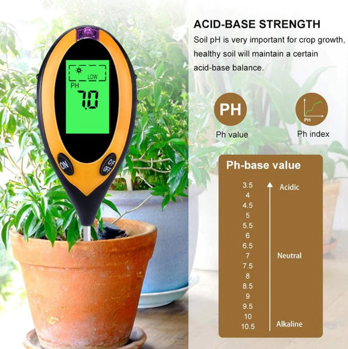 GreenGauge - 4-in-1 Soil Meter for Indoor & Outdoor Plants