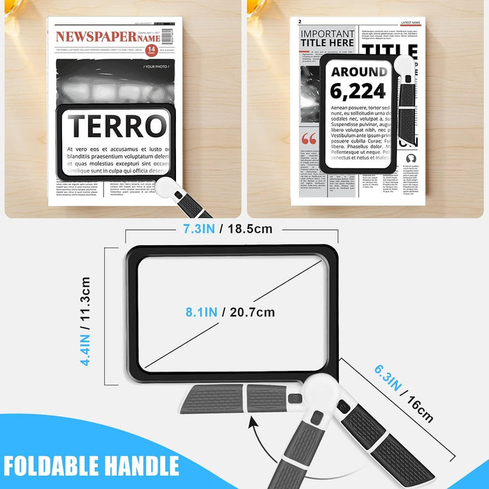EasyRead - Full Page Magnifying Glass with Light