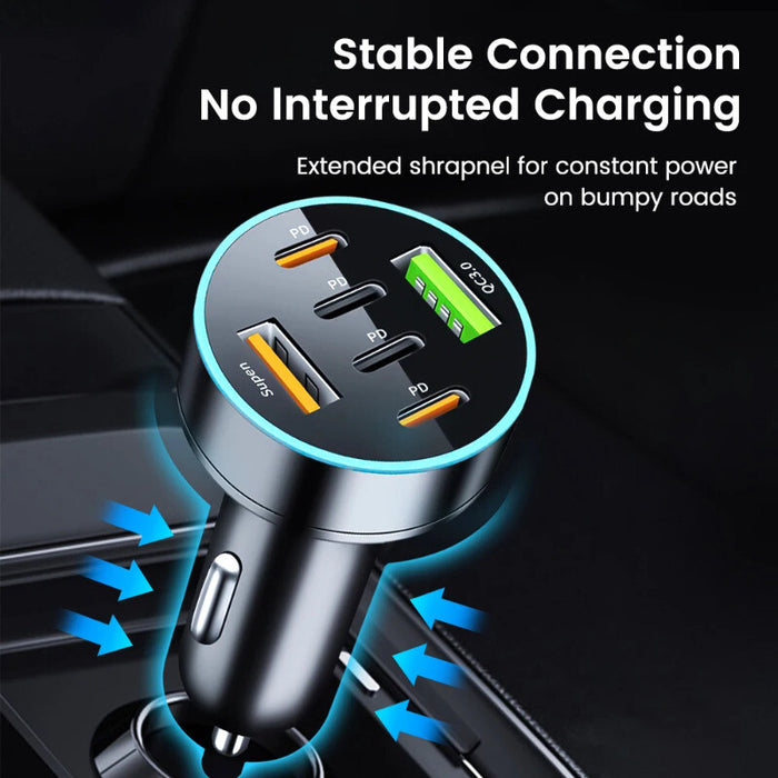 VoltMax 6-Port – Fast Car Charger