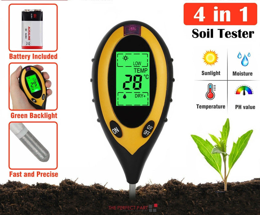 GreenGauge - 4-in-1 Soil Meter for Indoor & Outdoor Plants