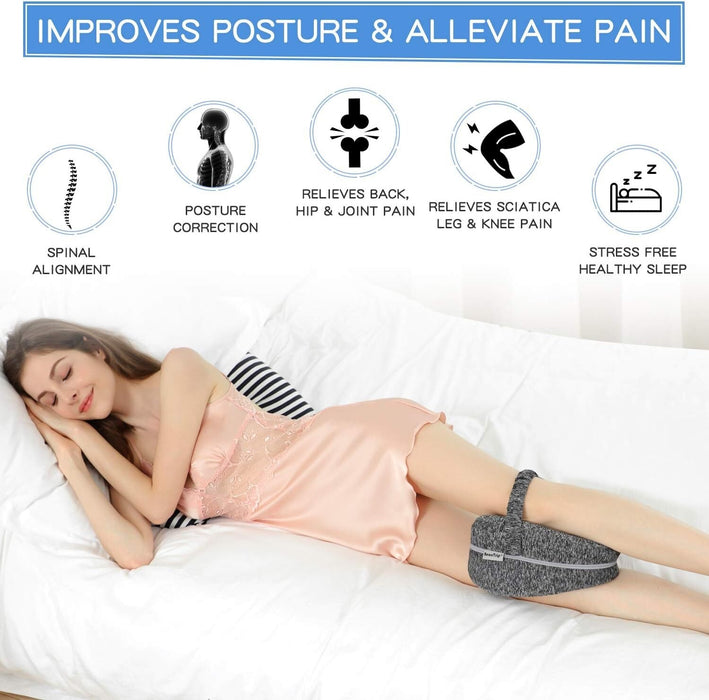 Mirella - Ergonomic Memory Foam Knee Pillow for Side Sleepers