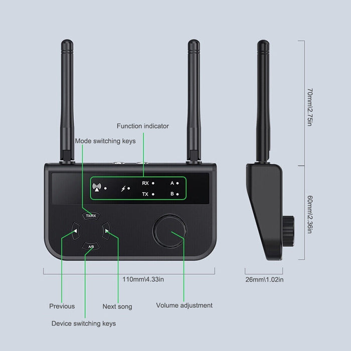 EchoLink Fusion - Bluetooth 5.3 Audio Adapter
