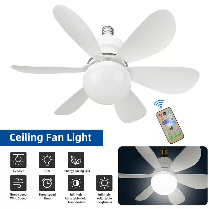 VentoLight - 2-in-1 Ceiling Fan Light with Remote Control