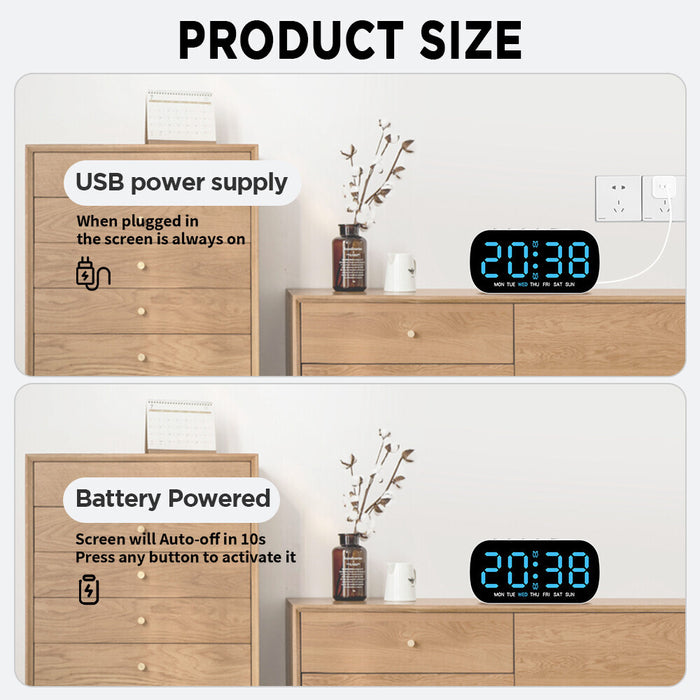 EchoTime - Digital Alarm Clock with Dual Alarm