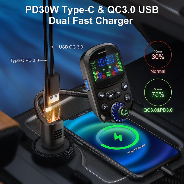 CruzeCast - Bluetooth FM Transmitter for Car