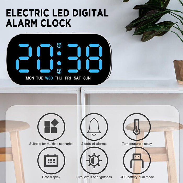 EchoTime - Digital Alarm Clock with Dual Alarm