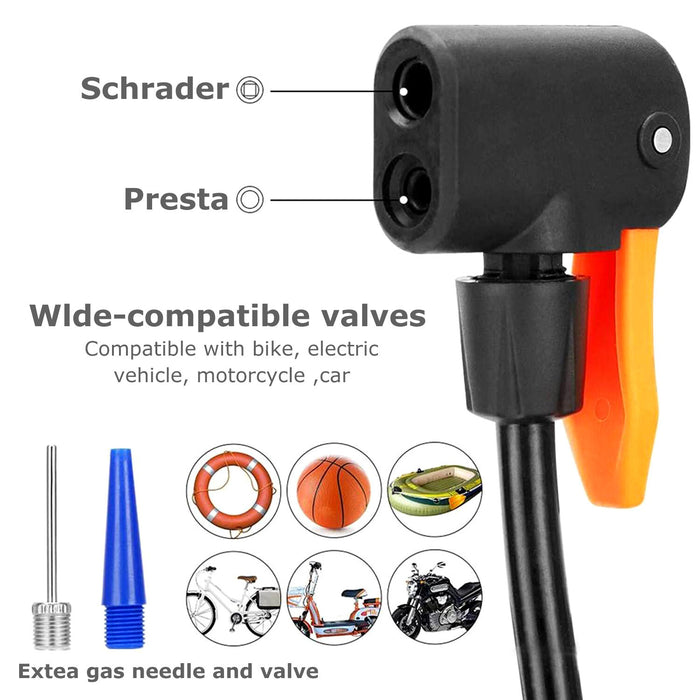 PeakPump - Portable Bike Pump with Pressure Gauge