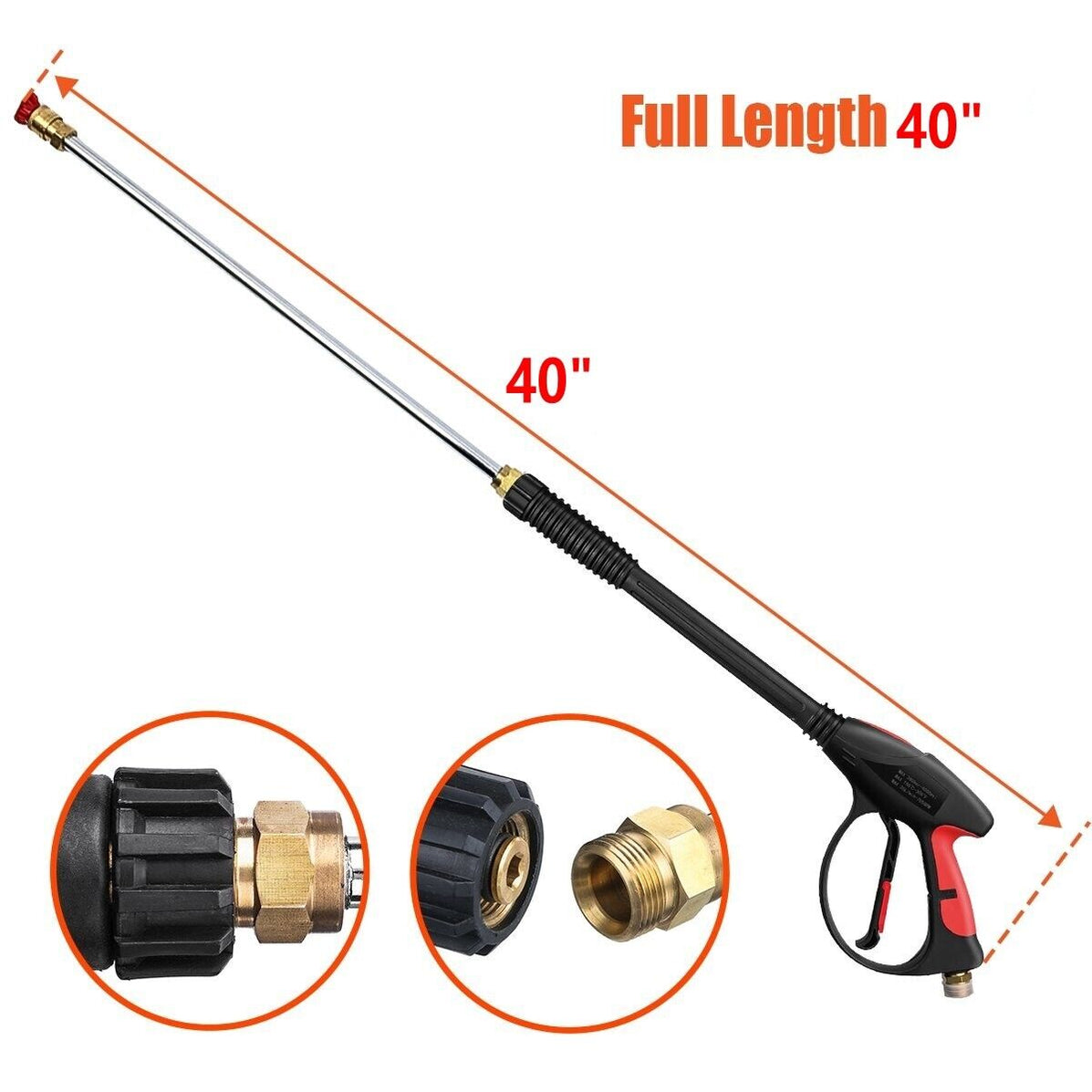 Pressure Washer Gun | Power Washer Handle | 4000 PSI Max | M22 Thread ...