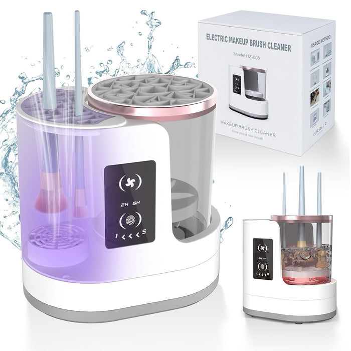 GlamWave - 3-in-1 Electric Makeup Brush Cleaner Machine