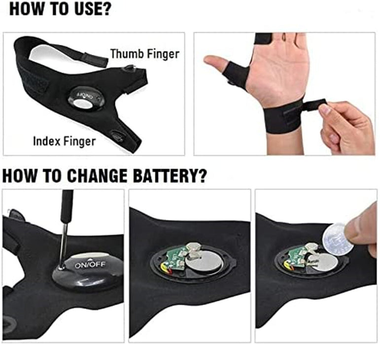 FingerFlare - LED Finger Flashlight Gloves