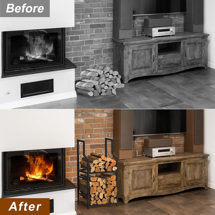LogNest - 2-Tier Firewood Rack Holder