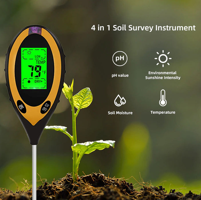 GreenGauge - 4-in-1 Soil Meter for Indoor & Outdoor Plants