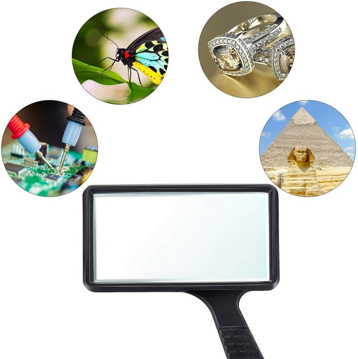 VisionMax - 5X Handheld Magnifying Glass with Large Lens