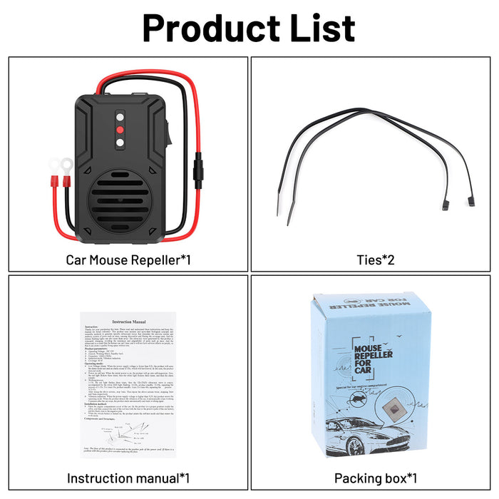 SonicDefender - Ultrasonic Car Rodent Repellent