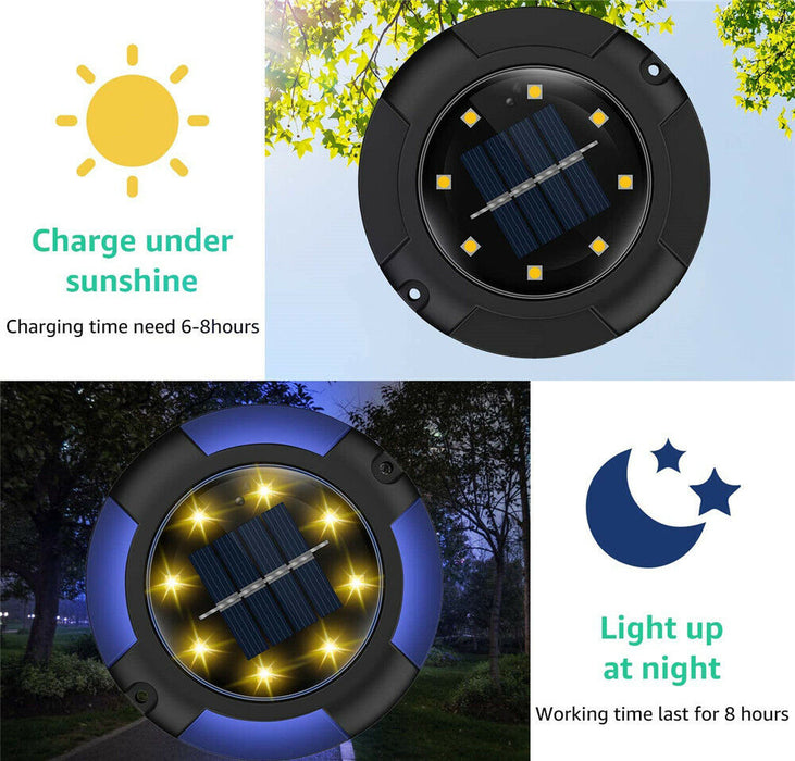 Decorative Solar Ground Lights - 4 Pack