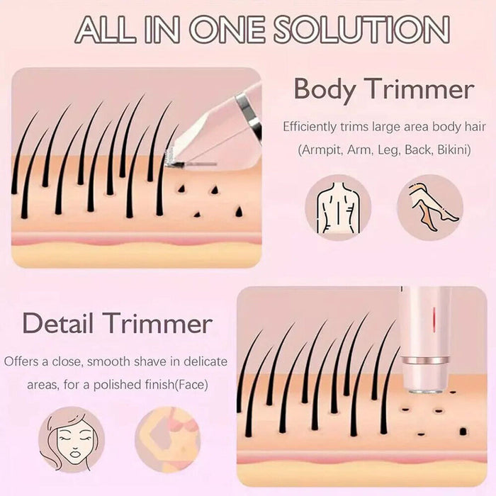 Smoothelle – 2 in 1 Dual Head Electric Shaver for Women