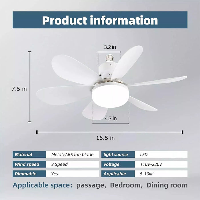 VentoLight - 2-in-1 Ceiling Fan Light with Remote Control