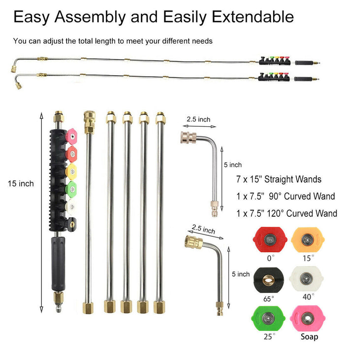 EdgeReach - Pressure Washer Extension Wand Set