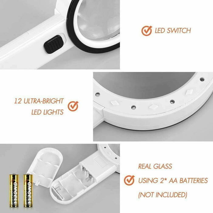 Visuala – 30X Magnifying Glass with Light