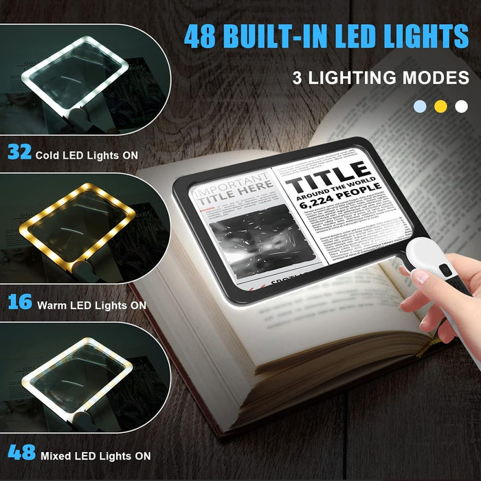 EasyRead - Full Page Magnifying Glass with Light