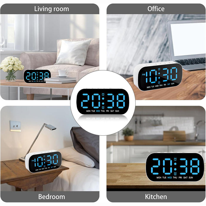 EchoTime - Digital Alarm Clock with Dual Alarm