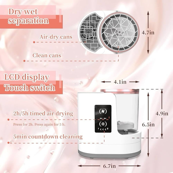 GlamWave - 3-in-1 Electric Makeup Brush Cleaner Machine