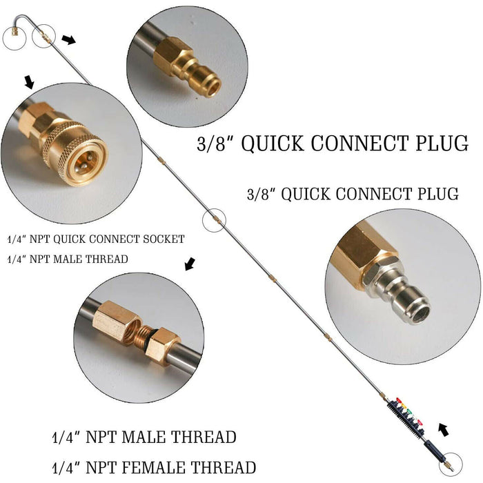 EdgeReach - Pressure Washer Extension Wand Set