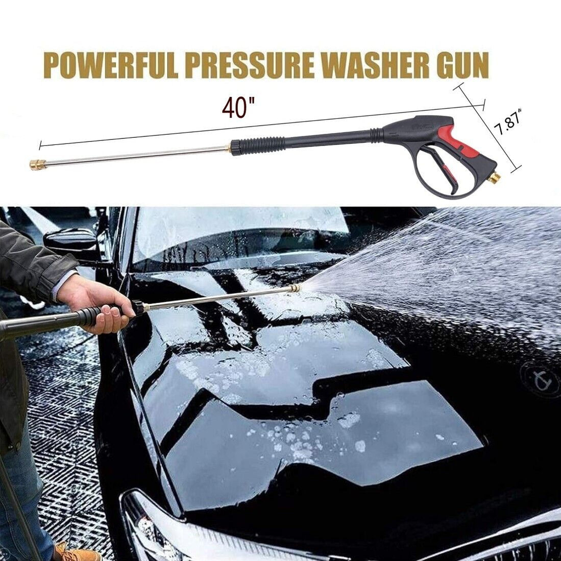 Pressure Washer Gun | Power Washer Handle | 4000 PSI Max | M22 Thread ...