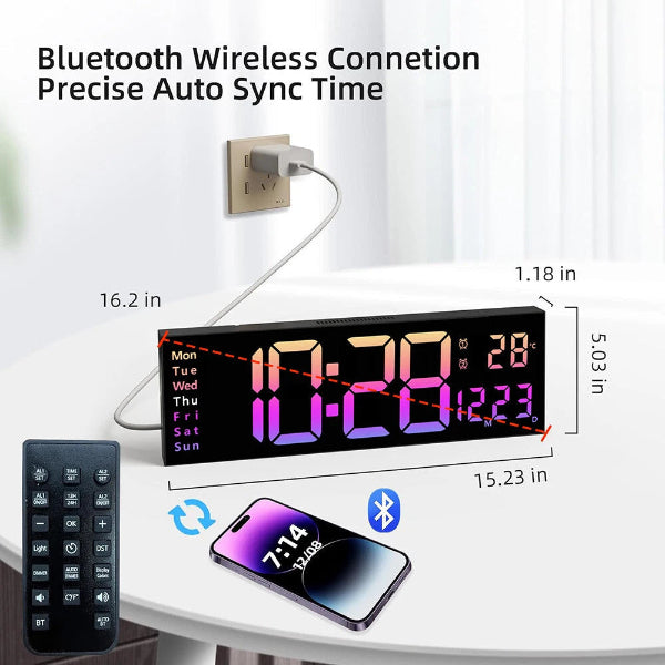 HomeBright - LED Digital Wall Clock