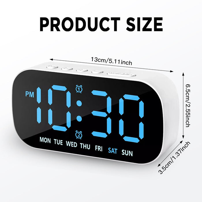 EchoTime - Digital Alarm Clock with Dual Alarm
