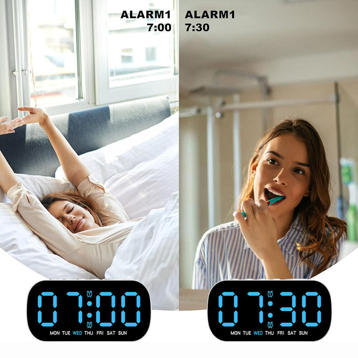 EchoTime - Digital Alarm Clock with Dual Alarm