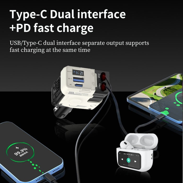CableGlide - 4-in-1 Retractable Car Charger