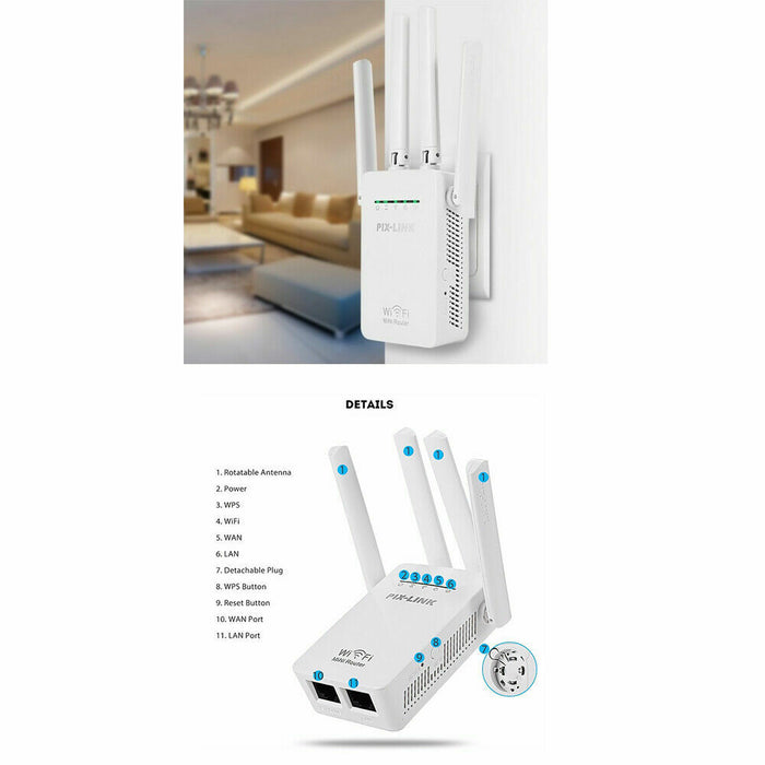 Signal Extender Streaming WiFi Range Extender | Signal Booster | 1200Mbps | Dual Band | Ethernet ...
