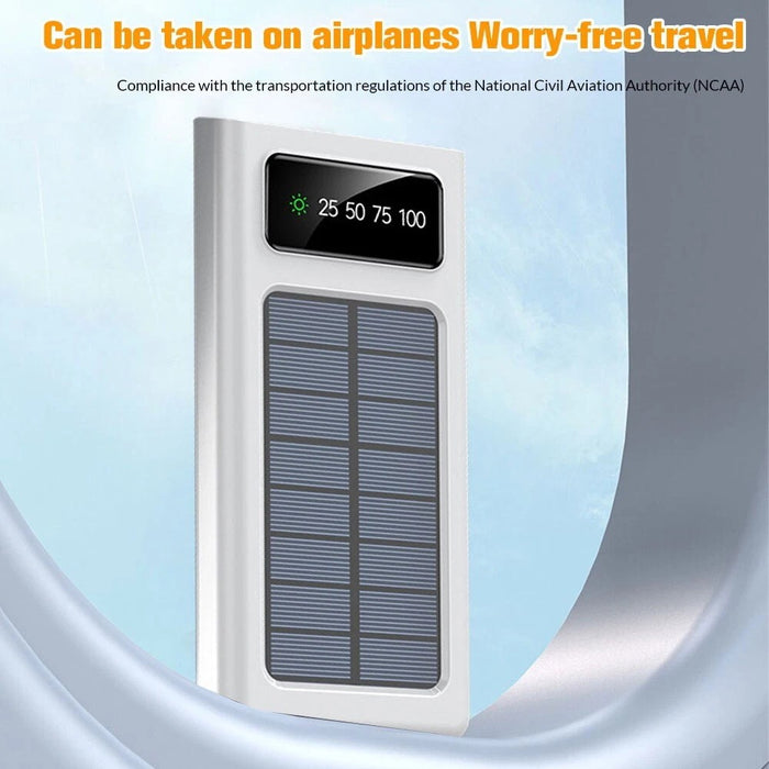 SolarEdge - Portable Solar Power Bank with Built-in Cables
