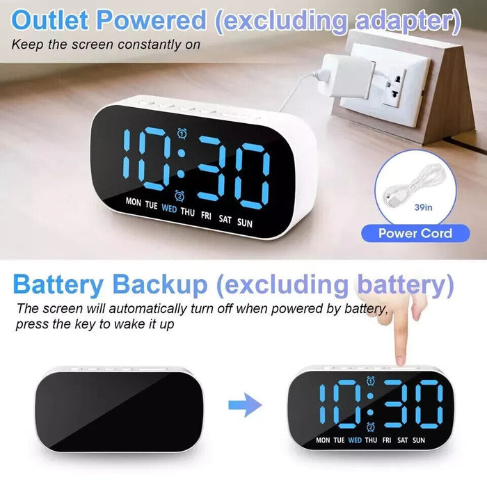 EchoTime - Digital Alarm Clock with Dual Alarm