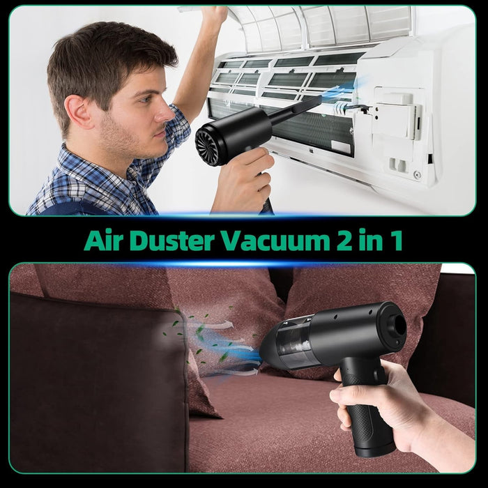 DustRocket - 2-in-1 Portable Air Duster & Vacuum Cleaner