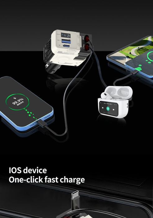 CableGlide - 4-in-1 Retractable Car Charger