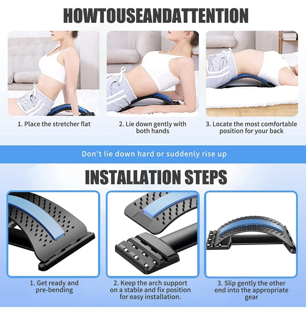 Back Stretcher | Spine Decompression Device | Multi-Level | Massage ...
