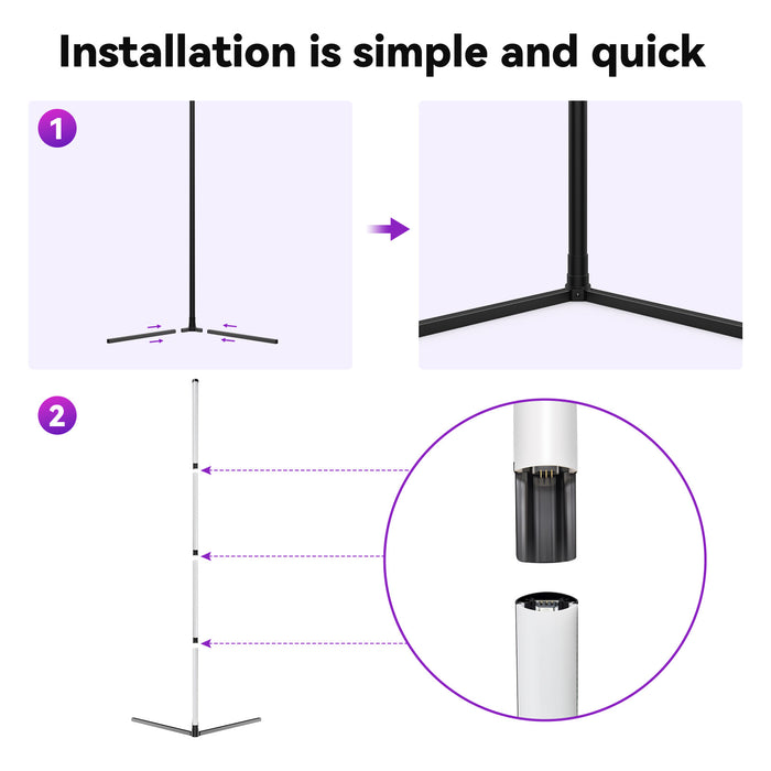 RhythmRay - RGB Corner Floor Lamp