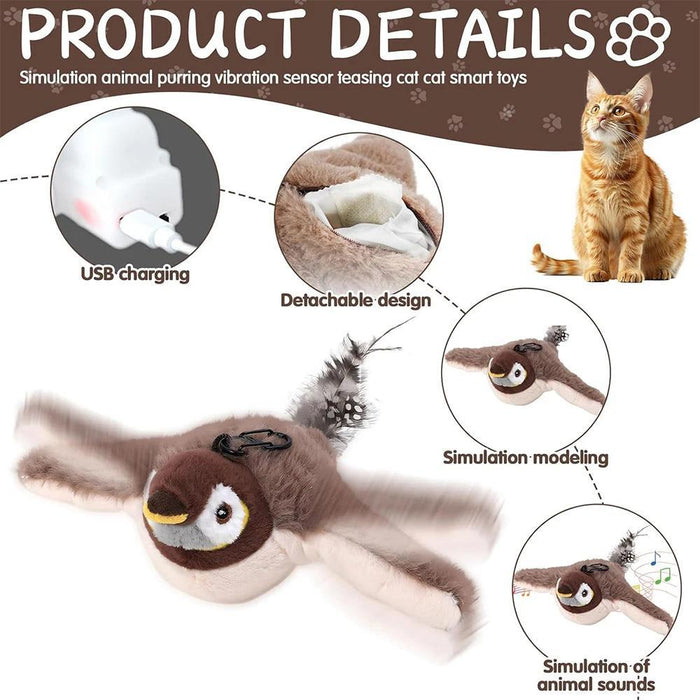 FlutterPals - Interactive Cat Bird Toy